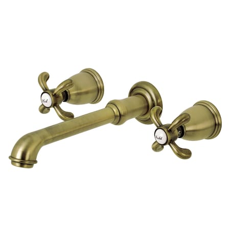 Kingston Brass Roman Tub Faucet, Antique Brass, Wall Mount KS7023TX